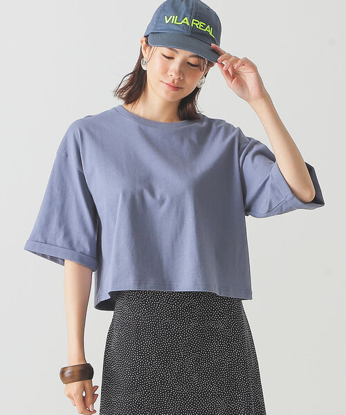 BEAMS LIGHTS（ビームスライツ）の「BEAMS LIGHTS / 天竺 コットン ミニ Tシャツ（Tシャツ/カットソー・レディース・ホワイト/ライトブルー/ブラック・FREE）」の12枚目の写真