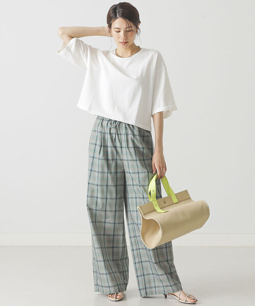 BEAMS LIGHTS（ビームスライツ）の「BEAMS LIGHTS / 天竺 コットン ミニ Tシャツ（Tシャツ/カットソー・レディース・ホワイト/ライトブルー/ブラック・FREE）」の13枚目の写真