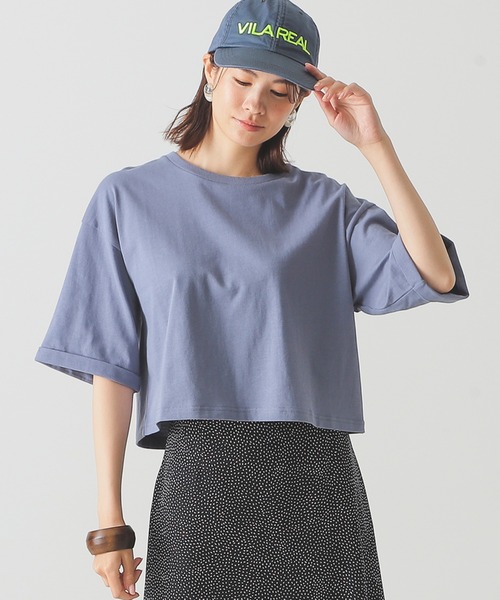 BEAMS LIGHTS（ビームスライツ）の「BEAMS LIGHTS / 天竺 コットン ミニ Tシャツ（Tシャツ/カットソー・レディース・ホワイト/ライトブルー/ブラック・FREE）」の6枚目の写真