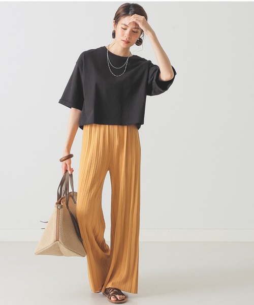 BEAMS LIGHTS（ビームスライツ）の「BEAMS LIGHTS / 天竺 コットン ミニ Tシャツ（Tシャツ/カットソー・レディース・ホワイト/ライトブルー/ブラック・FREE）」の9枚目の写真