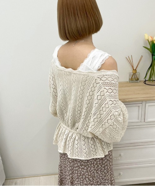 apres jour（アプレジュール）の「リブレースインナー【ZOZOTOWN限定アイテム】（タンクトップ・レディース・アイボリー/ブラック/ピンクベージュ/オフホワイト・X-LARGE/フリー）」の7枚目の写真