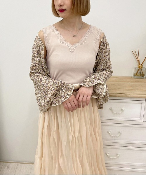 apres jour（アプレジュール）の「リブレースインナー【ZOZOTOWN限定アイテム】（タンクトップ・レディース・アイボリー/ブラック/ピンクベージュ/オフホワイト・X-LARGE/フリー）」の22枚目の写真