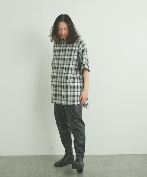 Lui's(ルイス)の「5分袖チェックライトシャツ(シャツ/ブラウス・メンズ・ブラック/グリーン/ブルー・FREE)」の17枚目の写真