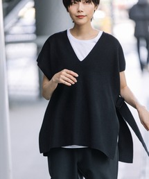 Munich | カシミアコットンフルニードル　ポンチョベスト(ニット/セーター)