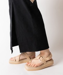 RANDA（ランダ）の「ストレスフリー/ジュート×スタッズトングスポーツサンダル（サンダル）」