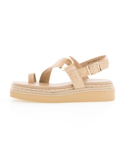 RANDA(ランダ)の「ストレスフリー/ジュート×スタッズトングスポーツサンダル(サンダル・レディース・ブラック/ベージュ/クリーム・LL/S/M/L)」の10枚目の写真