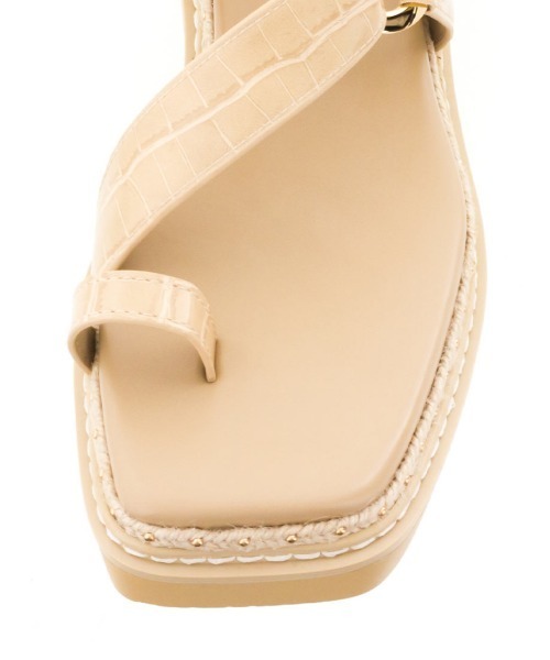 RANDA(ランダ)の「ストレスフリー/ジュート×スタッズトングスポーツサンダル(サンダル・レディース・ブラック/ベージュ/クリーム・LL/S/M/L)」の17枚目の写真