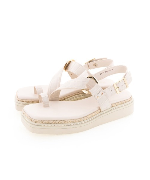 RANDA(ランダ)の「ストレスフリー/ジュート×スタッズトングスポーツサンダル(サンダル・レディース・ブラック/ベージュ/クリーム・LL/S/M/L)」の19枚目の写真