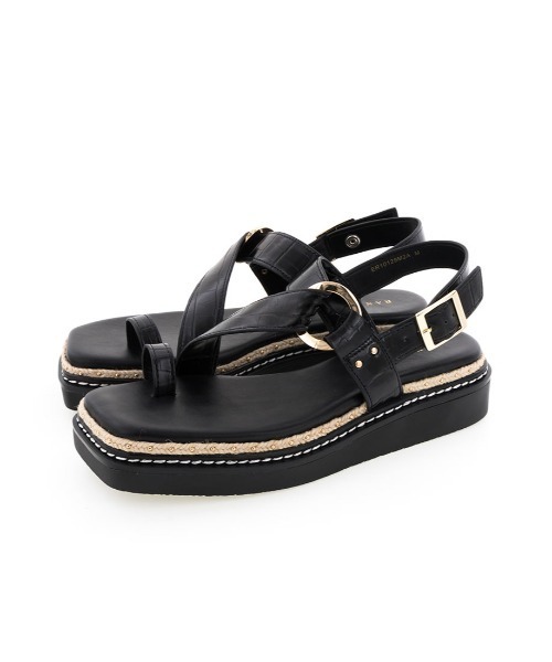 RANDA(ランダ)の「ストレスフリー/ジュート×スタッズトングスポーツサンダル(サンダル・レディース・ブラック/ベージュ/クリーム・LL/S/M/L)」の20枚目の写真