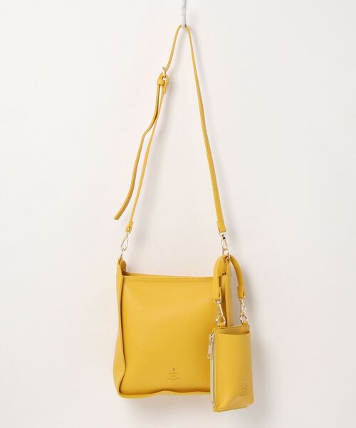 koe（コエ）の「スマホケース付き2WAYショルダー*（トートバッグ・レディース・イエロー/モカ/ブラック/ライトグレー・FREE）」の4枚目の写真