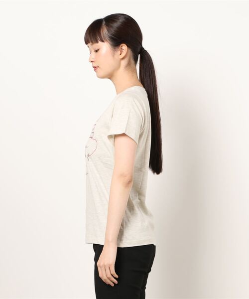 VIBGYOR Women（ヴィブジョー　ウィメン）の「AC　刺繍ﾛｺﾞT(AB)（Tシャツ/カットソー・レディース・ブラック/グレー/サックスブルー/モカ・LARGE/MEDIUM）」の5枚目の写真