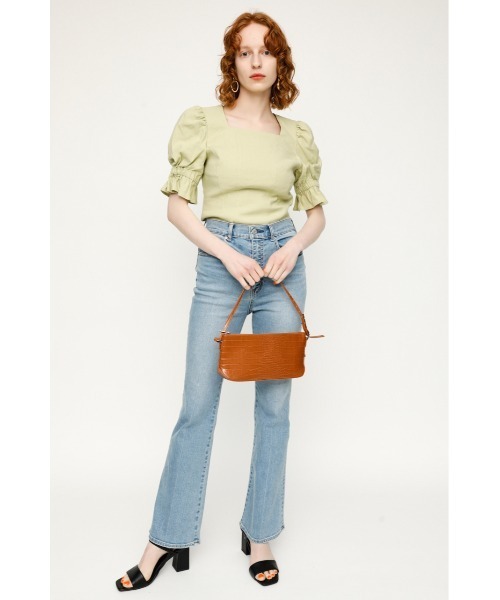 ストーリーナイン　新品リネンパフスリーブトップス SLY（スライ）の「CROPPED PUFF SLEEVE LINEN TOPS パフスリーブ