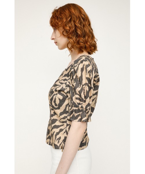 SLY（スライ）の「CROPPED PUFF SLEEVE LINEN TOPS パフスリーブ