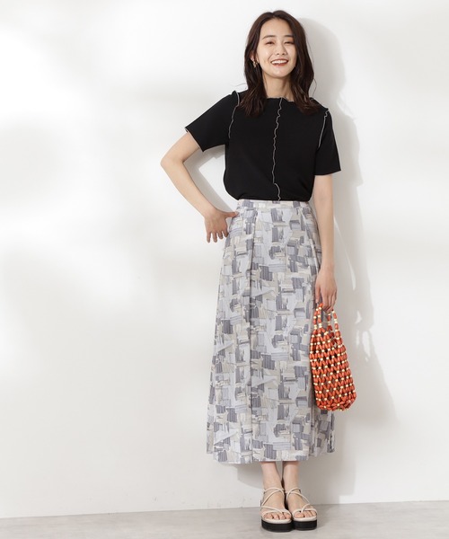 N.(N. Natural Beauty Basic)(エヌエヌナチュラルビューティーベーシック)の「◆フロントシームブラウス(シャツ/ブラウス・レディース・ブラック/ライトグリーン/アイボリー・MEDIUM)」の10枚目の写真