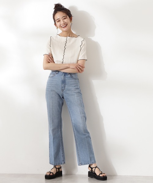 N.(N. Natural Beauty Basic)(エヌエヌナチュラルビューティーベーシック)の「◆フロントシームブラウス(シャツ/ブラウス・レディース・ブラック/ライトグリーン/アイボリー・MEDIUM)」の11枚目の写真