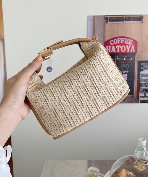 yuue' ( wear )（ユーイ）の「2way サマーかごバッグ / ハンドバッグ（ハンドバッグ・レディース・ベージュ・FREE）」の6枚目の写真