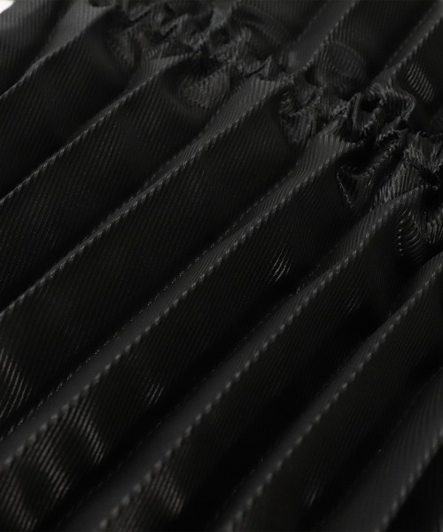 salle de bal（サルデバル）の「プリーツドローバッグ PLEATS BAG  巾着エコバッグ（ショルダーバッグ・レディース・ブラック/ベージュ/ブラウン/ピンク/ブルー/グリーン・FREE）」の11枚目の写真