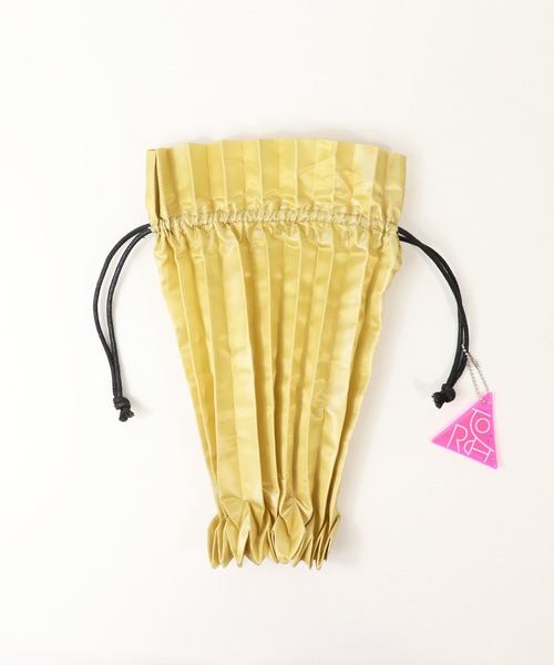 salle de bal（サルデバル）の「プリーツドローバッグ PLEATS BAG  巾着エコバッグ（ショルダーバッグ・レディース・ブラック/ベージュ/ブラウン/ピンク/ブルー/グリーン・FREE）」の20枚目の写真