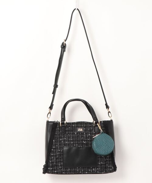 CECIL McBEE(セシルマクビー)の「【CECIL McBEE / セシルマクビー】 エイティ 2wayハンドバッグ(ハンドバッグ・レディース・ブラック/オフホワイト/ネイビー/ブルー・FREE)」の2枚目の写真