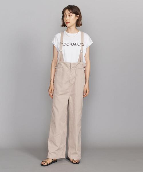 SERGE de bleu（サージ）の「＜SERGE de bleu＞サロペット Ψ（サロペット/オーバーオール・レディース・ベージュ・FREE）」の8枚目の写真