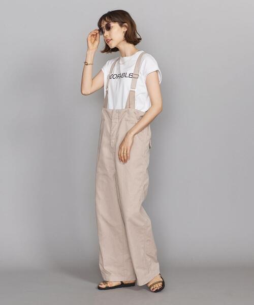 SERGE de bleu（サージ）の「＜SERGE de bleu＞サロペット Ψ（サロペット/オーバーオール・レディース・ベージュ・FREE）」の4枚目の写真