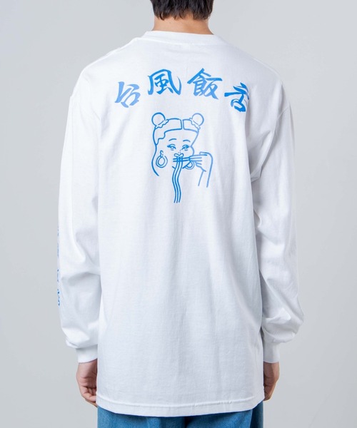 Manhattan Records（マンハッタン レコーズ）の「∴WEGO/Manhattan Records × 台風飯店コラボロンT（Tシャツ/カットソー・メンズ・ホワイト/ブラック・X-LARGE/XX-LARGE/MEDIUM/LARGE）」の7枚目の写真