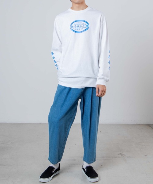 Manhattan Records（マンハッタン レコーズ）の「∴WEGO/Manhattan Records × 台風飯店コラボロンT（Tシャツ/カットソー・メンズ・ホワイト/ブラック・X-LARGE/XX-LARGE/MEDIUM/LARGE）」の10枚目の写真