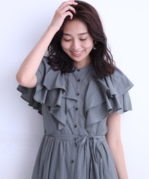 新品タグ付き　ジャスグリッティー JUSGLITTY ボリュームフリルワンピース JUSGLITTY（ジャスグリッティー）の「ボリュームフリル