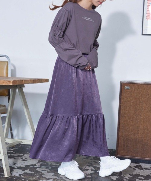 WEGO(ウィゴー)の「WEGO/パフスリーブロゴロンT(Tシャツ/カットソー・レディース・アイボリー/スミクロ・FREE)」の8枚目の写真