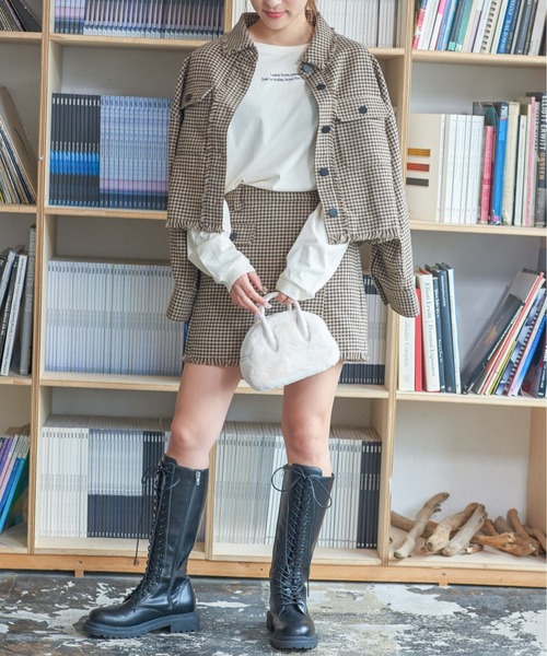 WEGO(ウィゴー)の「WEGO/パフスリーブロゴロンT(Tシャツ/カットソー・レディース・アイボリー/スミクロ・FREE)」の7枚目の写真