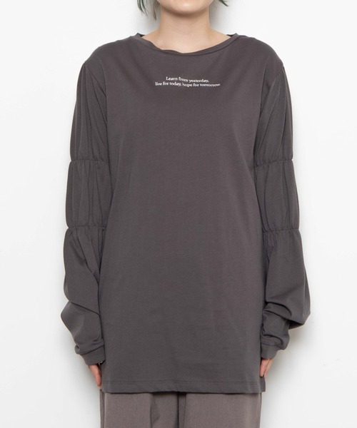 WEGO(ウィゴー)の「WEGO/パフスリーブロゴロンT(Tシャツ/カットソー・レディース・アイボリー/スミクロ・FREE)」の12枚目の写真