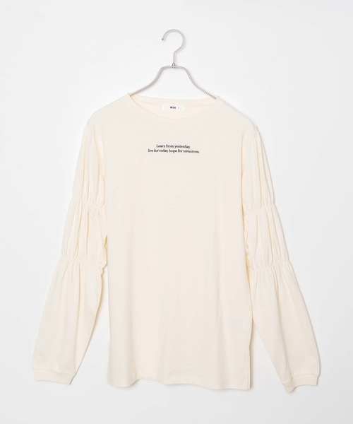 WEGO(ウィゴー)の「WEGO/パフスリーブロゴロンT(Tシャツ/カットソー・レディース・アイボリー/スミクロ・FREE)」の16枚目の写真