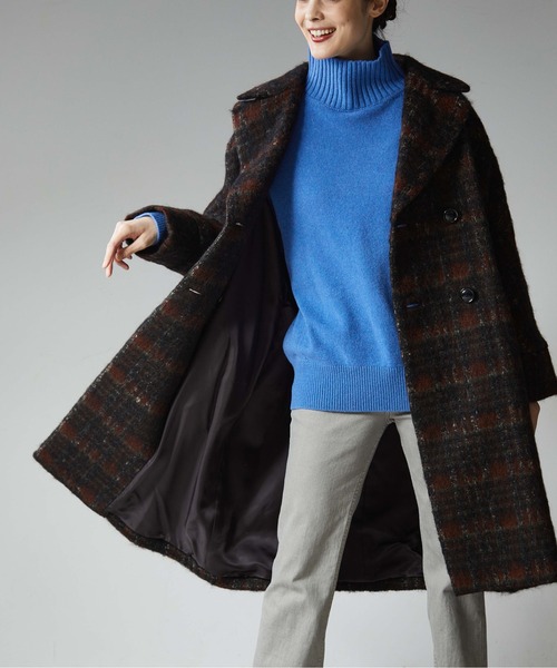 TICCA(ティッカ)の「【TICCA/ティッカ】テントコート・シャギーチェック(ダウンジャケット/コート・レディース・ブラウン・FREE)」の13枚目の写真