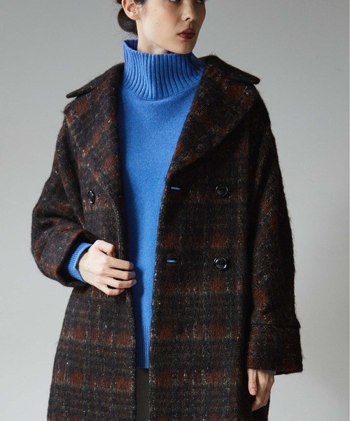 TICCA　シャギーテントコート チェックシャギーテントコート/TBEA-251