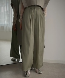 &g'aime | 【&g'aime】サテンワイドタックパンツ(スラックス)
