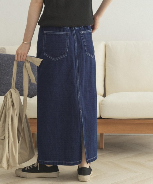 FORK&SPOON(フォークアンドスプーン)の「FORK&SPOON 接結デニムロングスカート(スカート・レディース・ブラック/ブルー・2/1)」の22枚目の写真