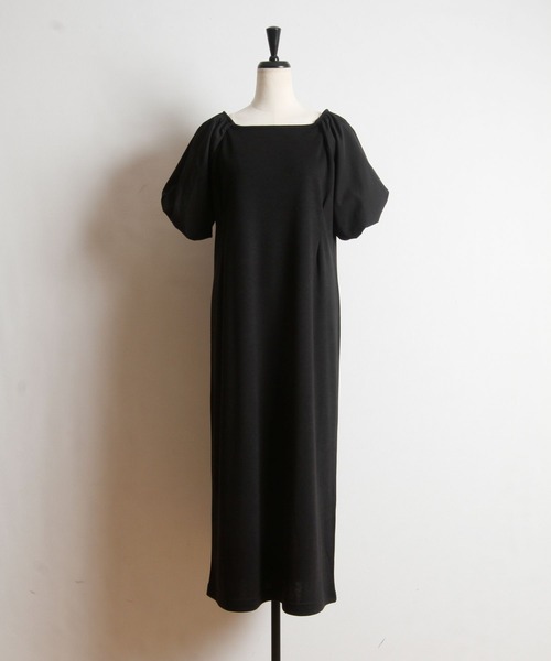 tocco closet（トッコ　クローゼット）の「布帛バルーンスリーブポンチワンピース（ワンピース・レディース・ブラック/ブルー・M）」の13枚目の写真