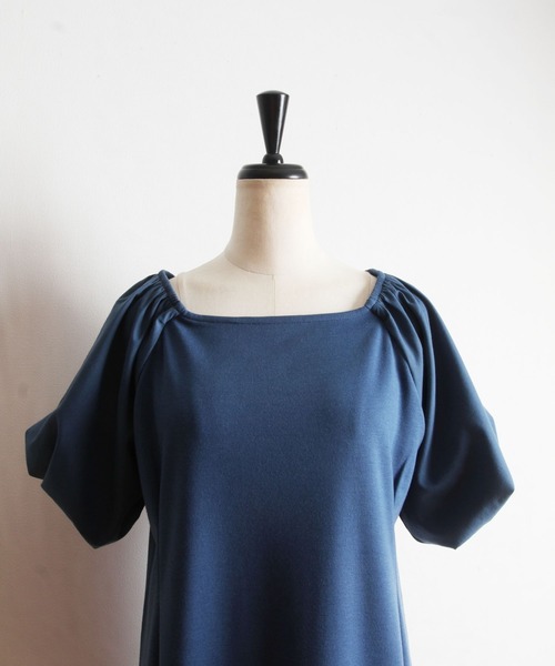 tocco closet（トッコ　クローゼット）の「布帛バルーンスリーブポンチワンピース（ワンピース・レディース・ブラック/ブルー・M）」の12枚目の写真