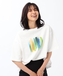 UNTITLED（アンタイトル）の「◆「L」【洗える】プリント五分袖プルオーバー（Tシャツ/カットソー）」