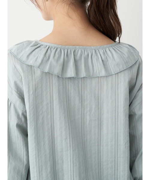 earth music&ecology（アースミュージックアンドエコロジー）の「衿フリルブラウス ＊（シャツ/ブラウス・レディース・ホワイト/ミント/ブラック・FREE）」の10枚目の写真