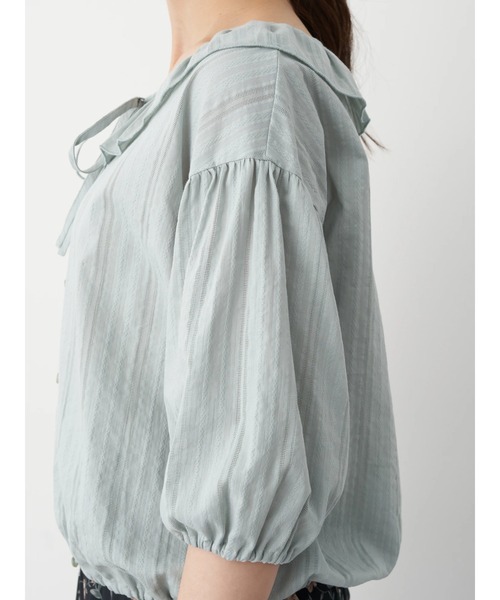 earth music&ecology（アースミュージックアンドエコロジー）の「衿フリルブラウス ＊（シャツ/ブラウス・レディース・ホワイト/ミント/ブラック・FREE）」の11枚目の写真