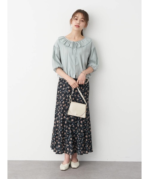 earth music&ecology（アースミュージックアンドエコロジー）の「衿フリルブラウス ＊（シャツ/ブラウス・レディース・ホワイト/ミント/ブラック・FREE）」の14枚目の写真