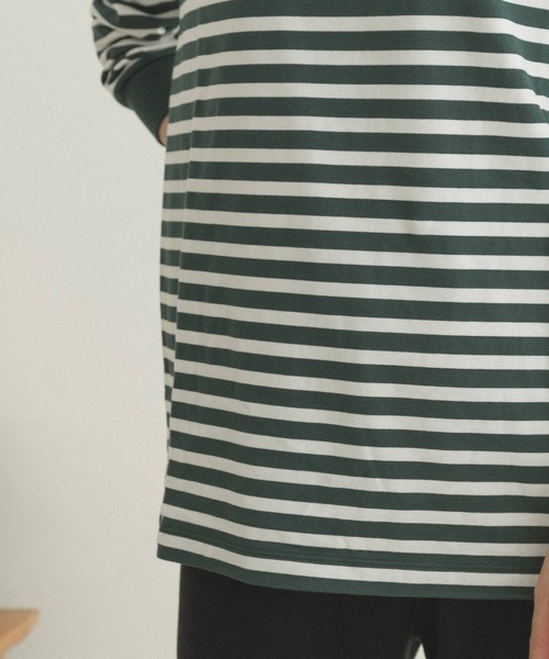 FORK&SPOON（フォークアンドスプーン）の「FORK&SPOON　ボーダーロングスリーブTシャツ（Tシャツ/カットソー・レディース・グリーン系その他/ブラック系その他/グレー系その他・1/2）」の6枚目の写真