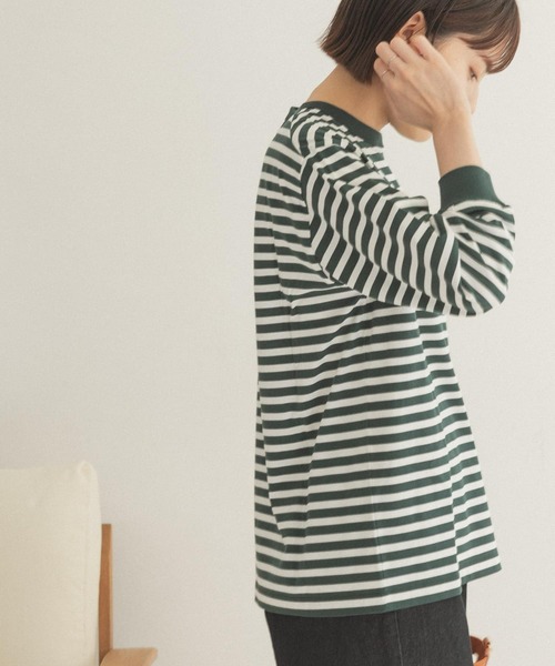 FORK&SPOON（フォークアンドスプーン）の「FORK&SPOON　ボーダーロングスリーブTシャツ（Tシャツ/カットソー・レディース・グリーン系その他/ブラック系その他/グレー系その他・1/2）」の15枚目の写真