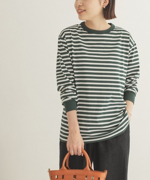 FORK&SPOON（フォークアンドスプーン）の「FORK&SPOON　ボーダーロングスリーブTシャツ（Tシャツ/カットソー・レディース・グリーン系その他/ブラック系その他/グレー系その他・1/2）」の16枚目の写真