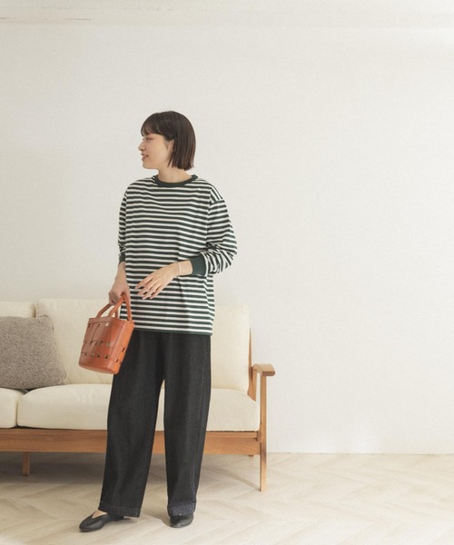 FORK&SPOON（フォークアンドスプーン）の「FORK&SPOON　ボーダーロングスリーブTシャツ（Tシャツ/カットソー・レディース・グリーン系その他/ブラック系その他/グレー系その他・1/2）」の19枚目の写真