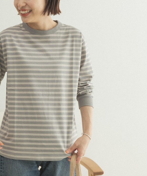 FORK&SPOON（フォークアンドスプーン）の「FORK&SPOON　ボーダーロングスリーブTシャツ（Tシャツ/カットソー・レディース・グリーン系その他/ブラック系その他/グレー系その他・1/2）」の21枚目の写真