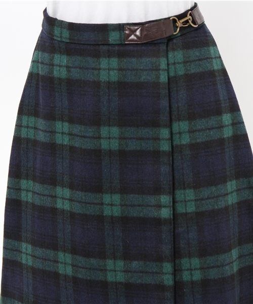 CIAOPANIC（チャオパニック）の「【Ciaopanic】チェックウールラップSK（スカート・レディース・グリーン/グレー/レッド・FREE）」の13枚目の写真