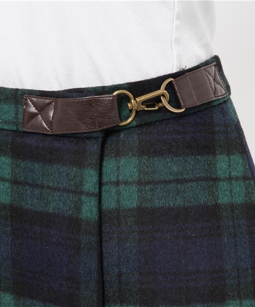 CIAOPANIC（チャオパニック）の「【Ciaopanic】チェックウールラップSK（スカート・レディース・グリーン/グレー/レッド・FREE）」の6枚目の写真