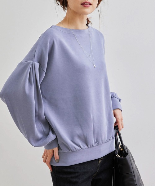 ROPE' PICNIC（ロペピクニック）の「【セットアップ対応】マシュマロタッチダンボールタックスリーブプルオーバー（ニット/セーター・レディース・キナリ/カーキ/ブルー・38）」の3枚目の写真